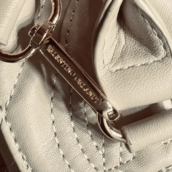 NWT Valentino Orlandi Quilted top handled crossbody Light Taupe - Picture 5 of 6